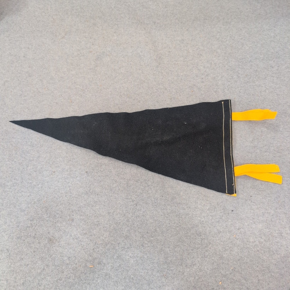Vintage Alabama State University ASU Hornets Felt Pennant Black Yellow Logo - Picture 2 of 3